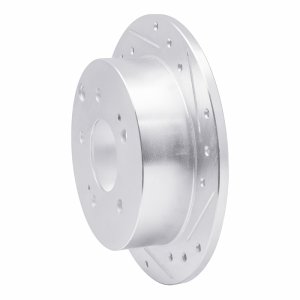 Mitsubishi Eclipse Brake Rotor (1) - Rear Right - R1 Concepts - Drilled & Slotted - Silver - `04-`12